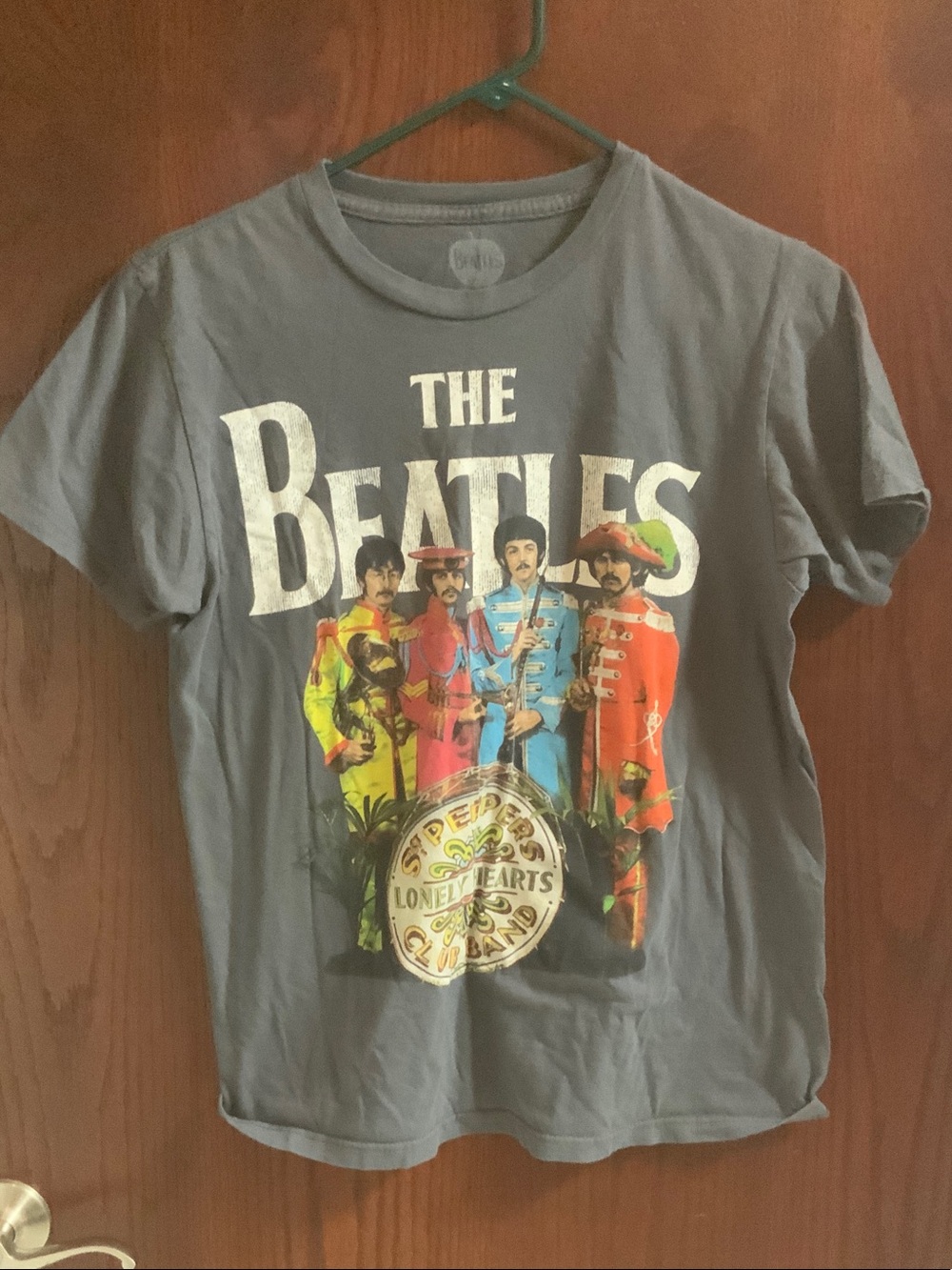 The Beatles Gray Tee with Colorful Sgt. Pepper Graphic
